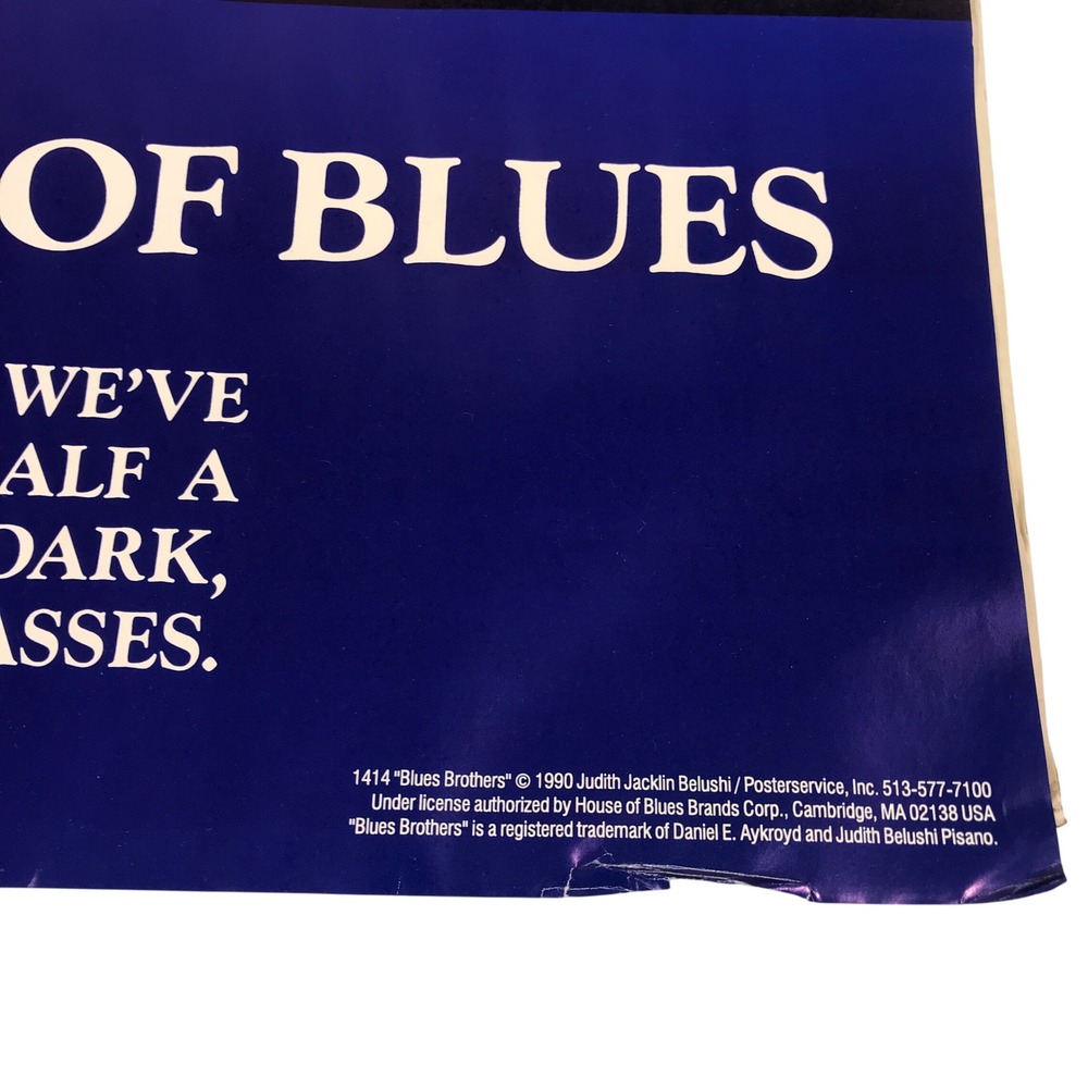VTG 1990 Blues Brothers Poster A Briefcase Full of Blues 23" W x 35" H READ - Picture 2 of 16